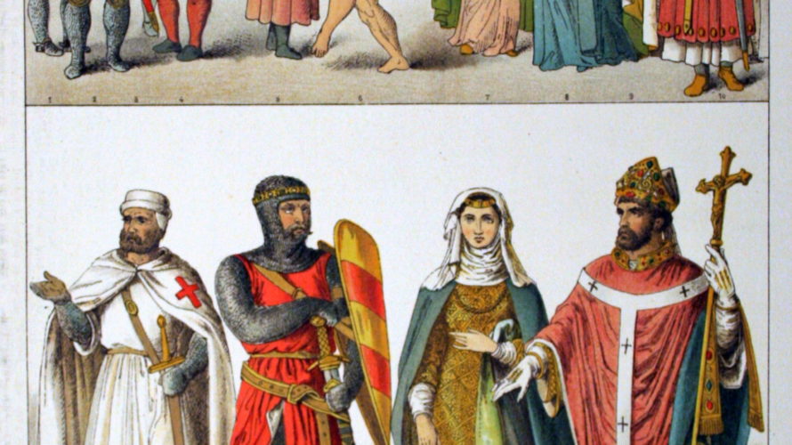 中世ヨーロッパ　貴族や王の服装（時代別）